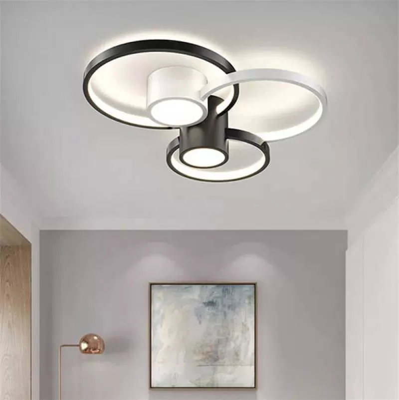 Đèn ốp trần trang trí phòng khách căn hộ chung cư 520x400mm EC-ML33