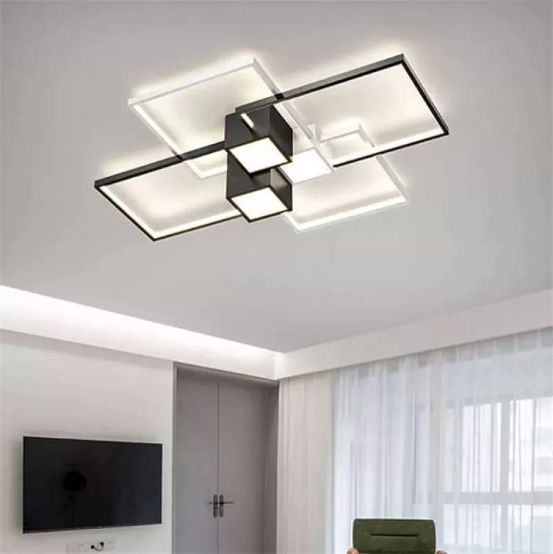 Đèn ốp trần trang trí phòng khách hiện đại cao cấp 1100x800mm EC-ML32