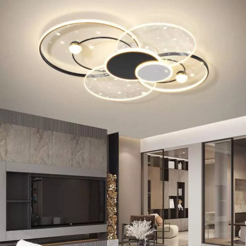 Đèn ốp trần trang trí phòng khách hiện đại cao cấp 1100x700mm EC-ML50