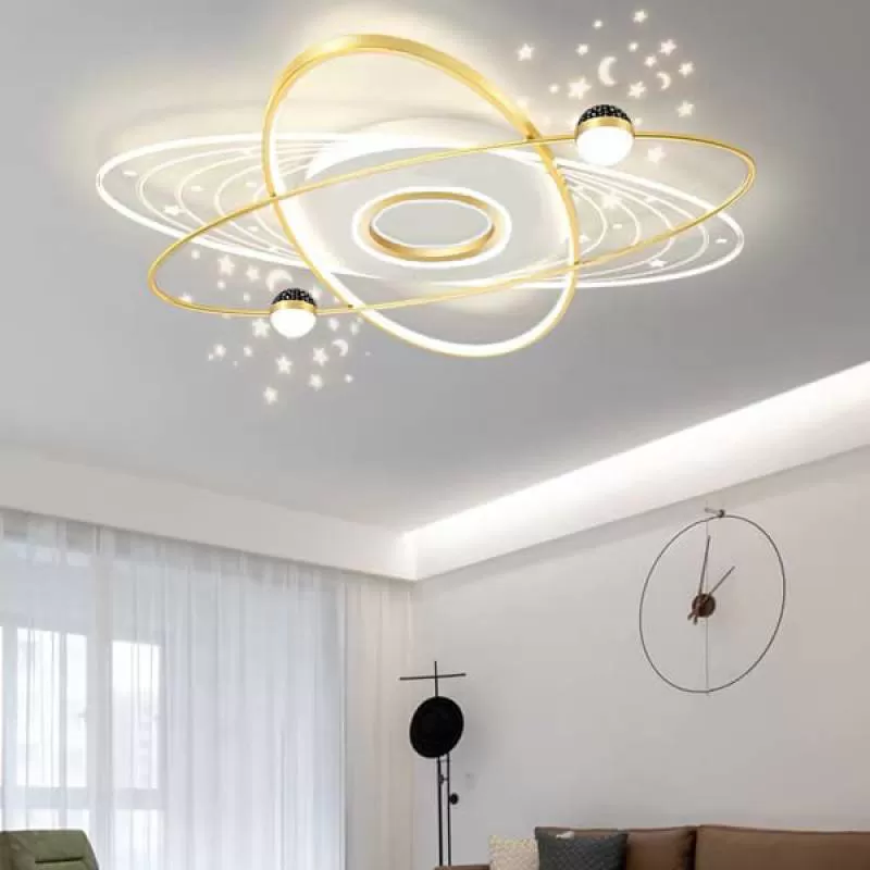 Đèn mâm ốp trần phòng khách tạo hiệu ứng ánh sáng trăng sao EC-ML51