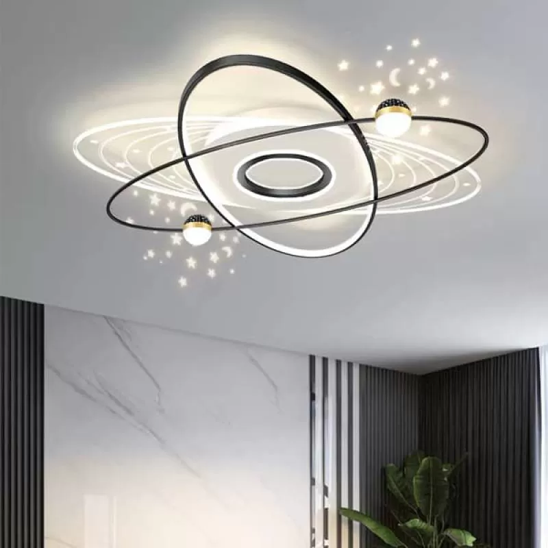 Đèn mâm ốp trần phòng khách tạo hiệu ứng ánh sáng trăng sao EC-ML52