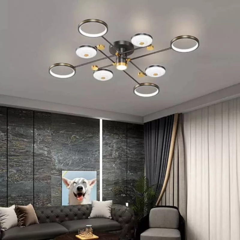 Đèn chùm ốp trần led trang trí tăng giảm ánh sáng D1150mm SE-CLA736
