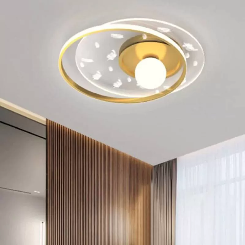 Đèn ốp trần led 3 chế độ ánh sáng trang trí phòng ngủ D500mm DR-C589A