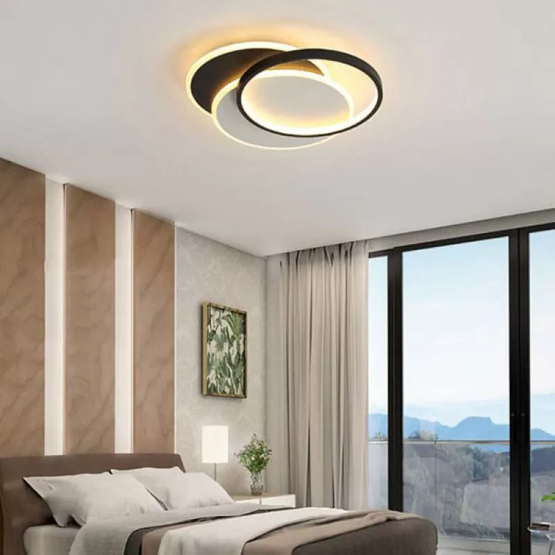 Đèn ốp trần led 3 chế độ trang trí phòng ngủ hiện đại D500mm EC-ML37