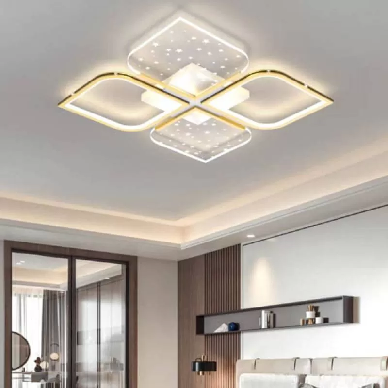 Đèn ốp trần led trang trí phòng khách nhỏ cho căn hộ 500x500mm EC-ML43 