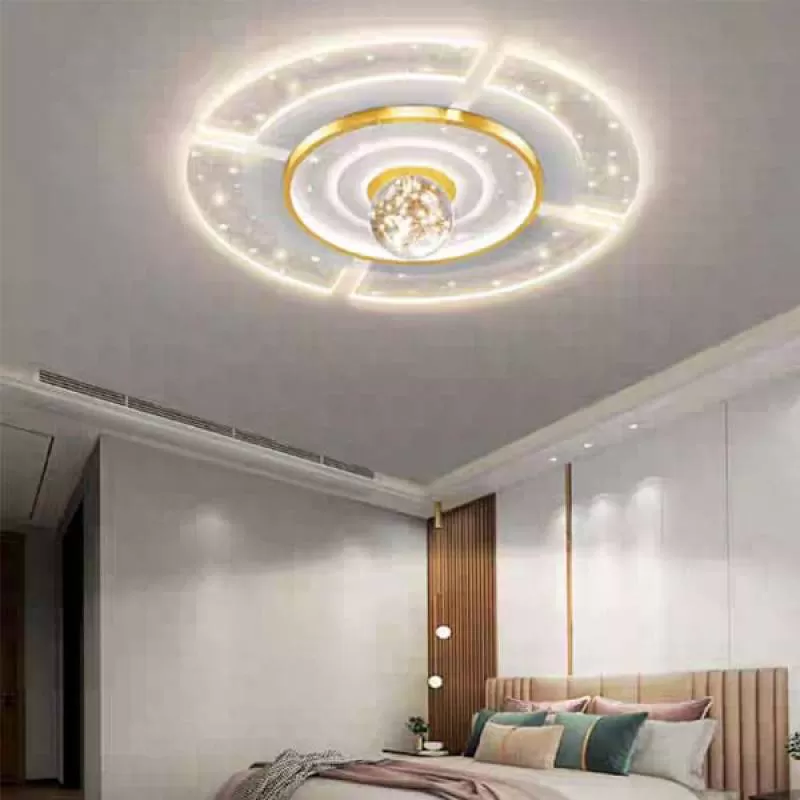 Đèn ốp trần led 3 chế độ trang trí phòng ngủ hiện đại D500mm EC-ML45