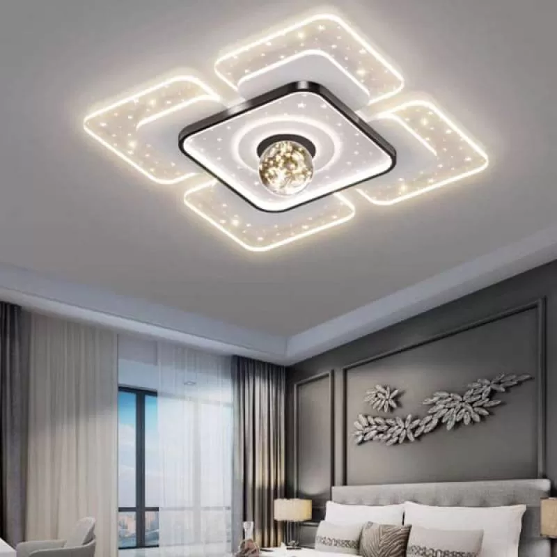 Đèn ốp trần led trang trí phòng khách nhỏ cho căn hộ 500x500mm EC-ML48