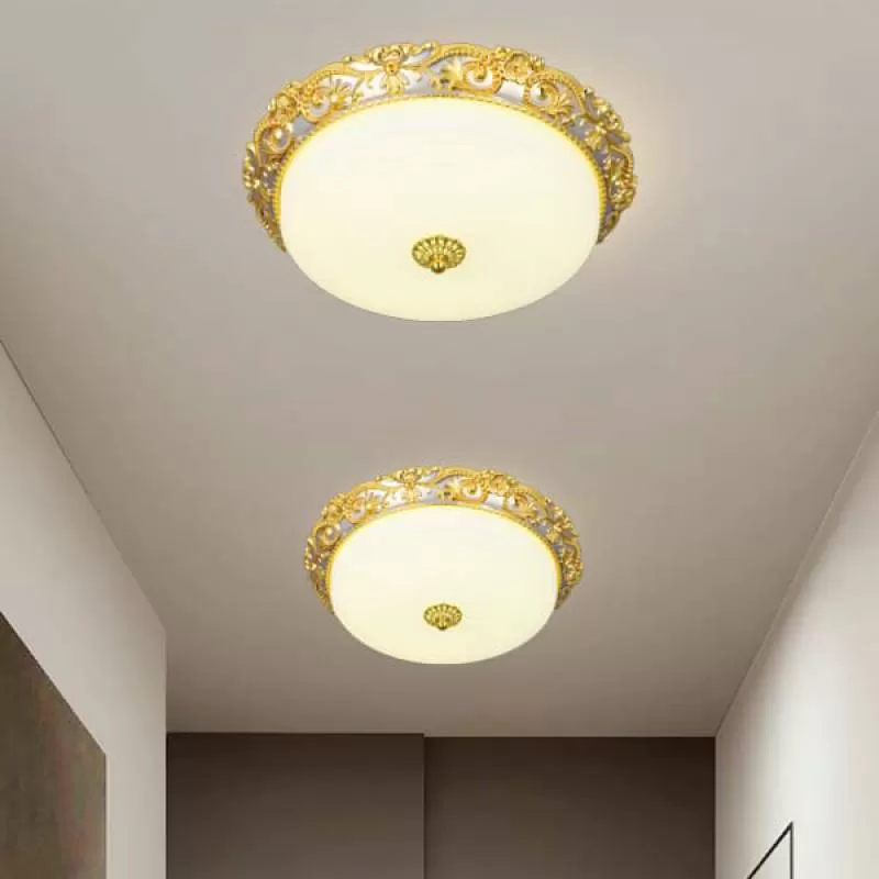 Đèn ốp trần bánh tiêu cổ điển led 3 chế độ ánh sáng D380mm HP-OTY028