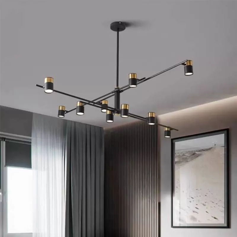 Đèn thả trần thân hợp kim sơn đen gắn phòng khách, phòng ngủ DC-TTK4001 