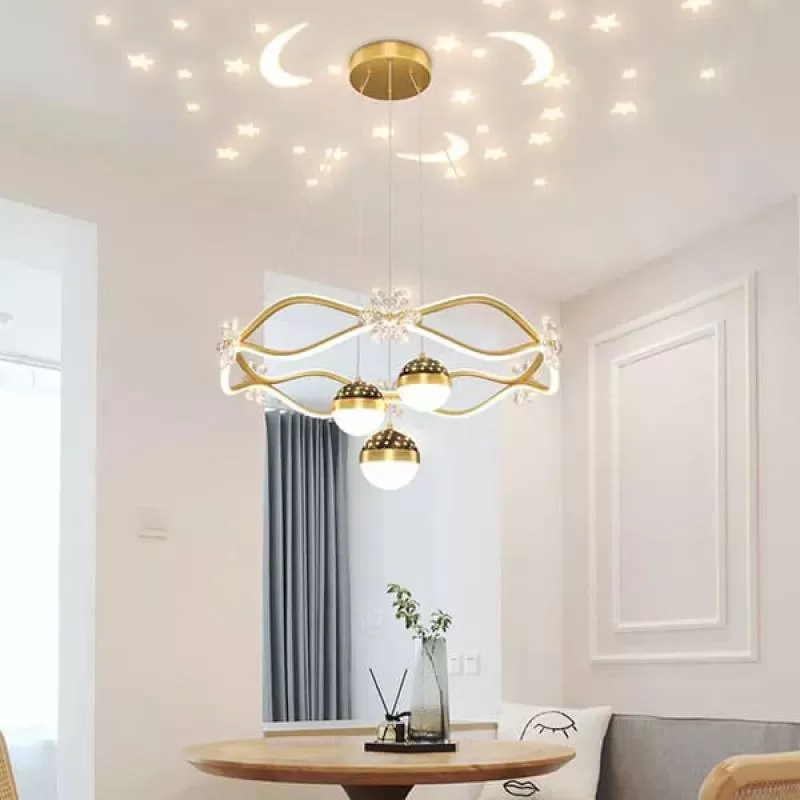Đèn thả trần bàn ăn, phòng ngủ có hiệu ứng ánh sáng EC-T41