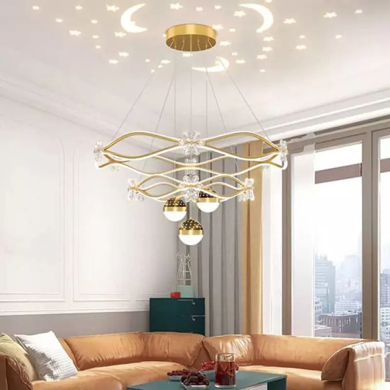 Đèn thả trần phòng khách có hiệu ứng ánh sáng EC-T45