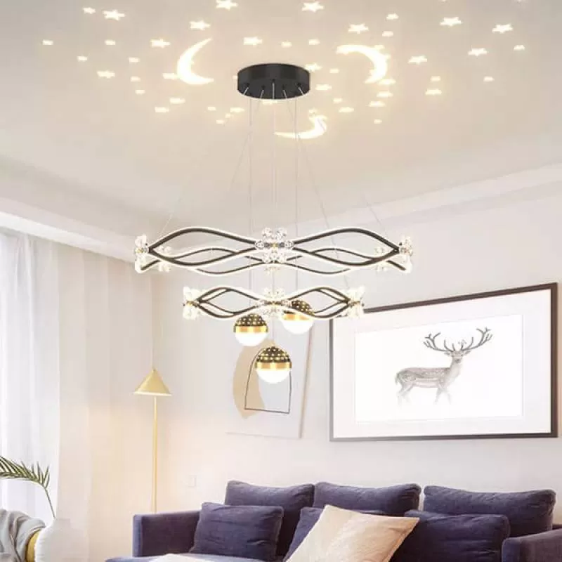 Đèn thả trần phòng khách có hiệu ứng ánh sáng EC-T46