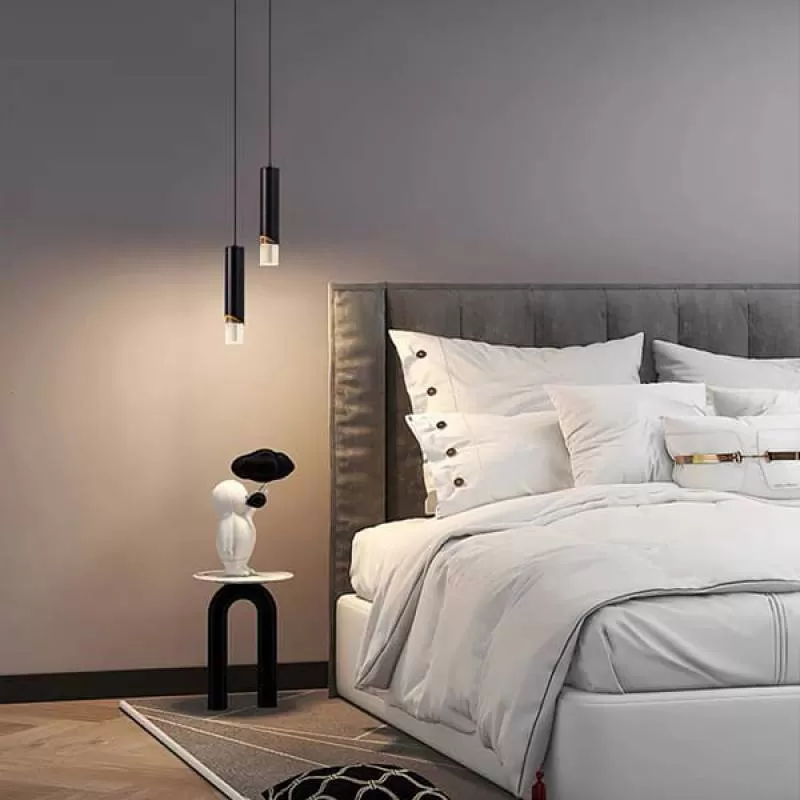 Đèn thả trần led thân màu đen trang trí đầu giường phòng ngủ VA-T8988B