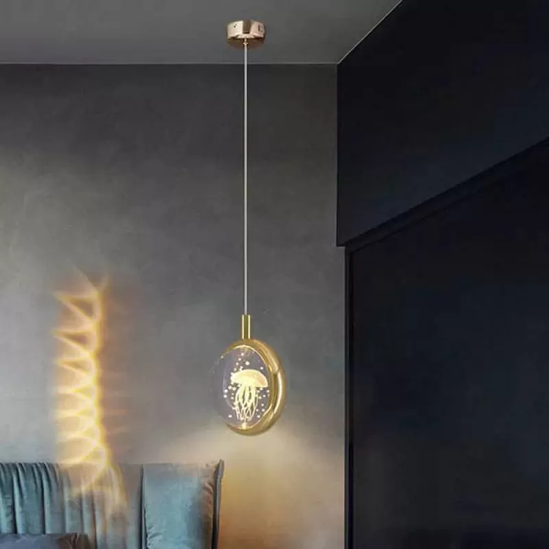 Đèn thả trang trí hiện đại 3 chế độ, 2 kích thước D100-120mm EC-T11-15