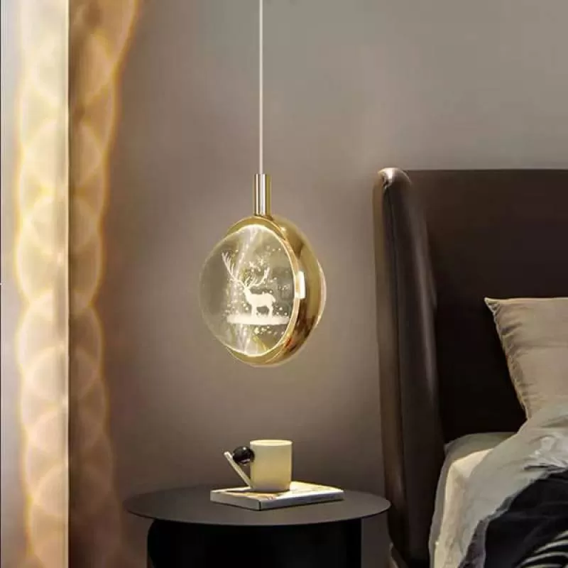 Đèn thả trang trí hiện đại 3 chế độ, 2 kích thước D100-120mm EC-T12-16