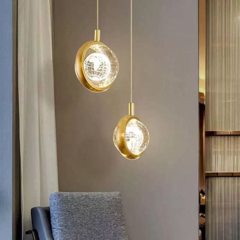 Đèn thả trang trí hiện đại 3 chế độ, 2 kích thước D100-120mm EC-T13-17 
