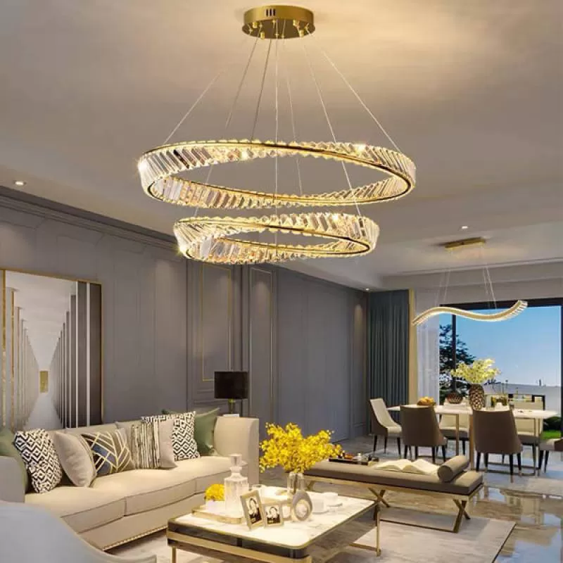 Đèn thả trần pha lê cao cấp trang trí căn hộ sang trọng DR-NB1613B