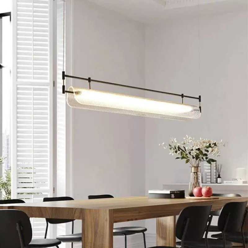 Đèn thả trần thân bằng hợp kim trang trí bàn ăn dài L1200mm DC-TTK89