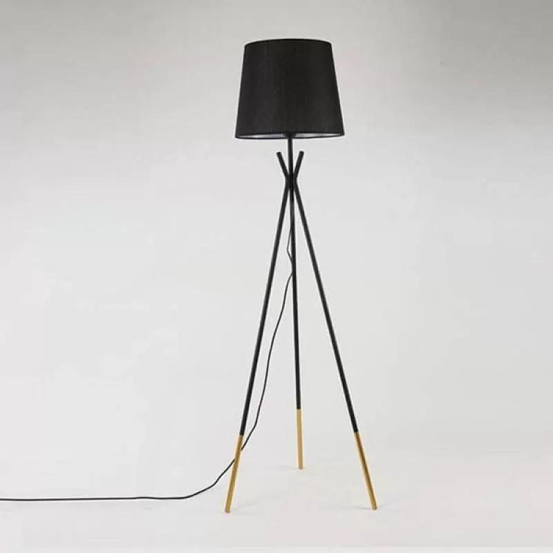 Đèn cây đứng góc sofa phòng khách, phòng ngủ màu đen DC-DD3032DEN