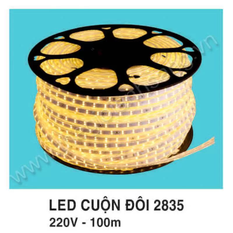 Led cuộn đôi 100m 2835 màu xanh lá HP-2835