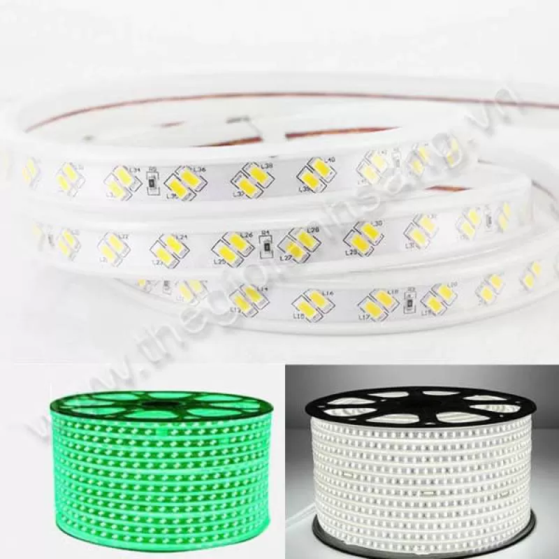 Led cuộn 100m 5730 2 đường bóng màu xanh lá HP-5730/2