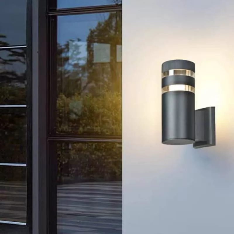 Đèn vách ngoài trời 1 đầu hành lang, mái hiên cao cấp D90mm EC-CN75 