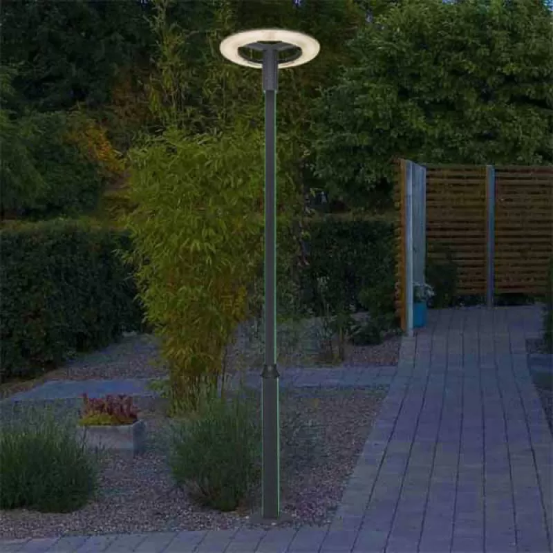 Đèn trụ sân vườn viền led H3300 -> 3800mm EC-TRU117 