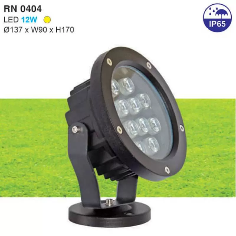 Đèn led ghim rọi bãi cỏ sân vườn 12W cao cấp HP-RN0404 