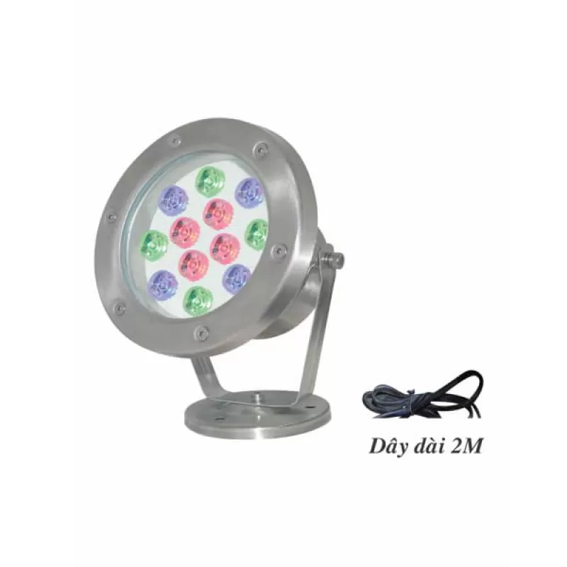 Đèn led pha âm dưới nước và non bộ 24V-12W đổi 3 màu cao cấp EC-HB12W 