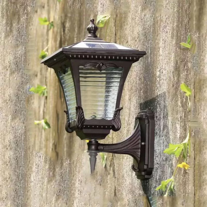 Đèn treo tường năng lượng mặt trời led có gắn bóng điện H390mm PH-TD80 