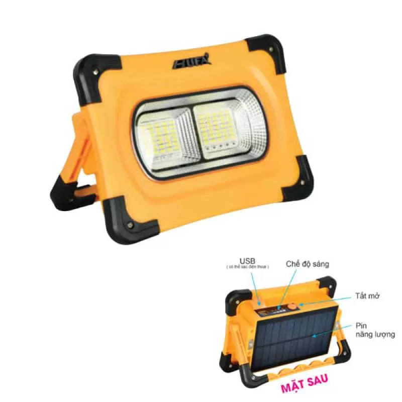 Đèn pha solar năng lượng mặt trời 120W cao cấp HP-FNL16
