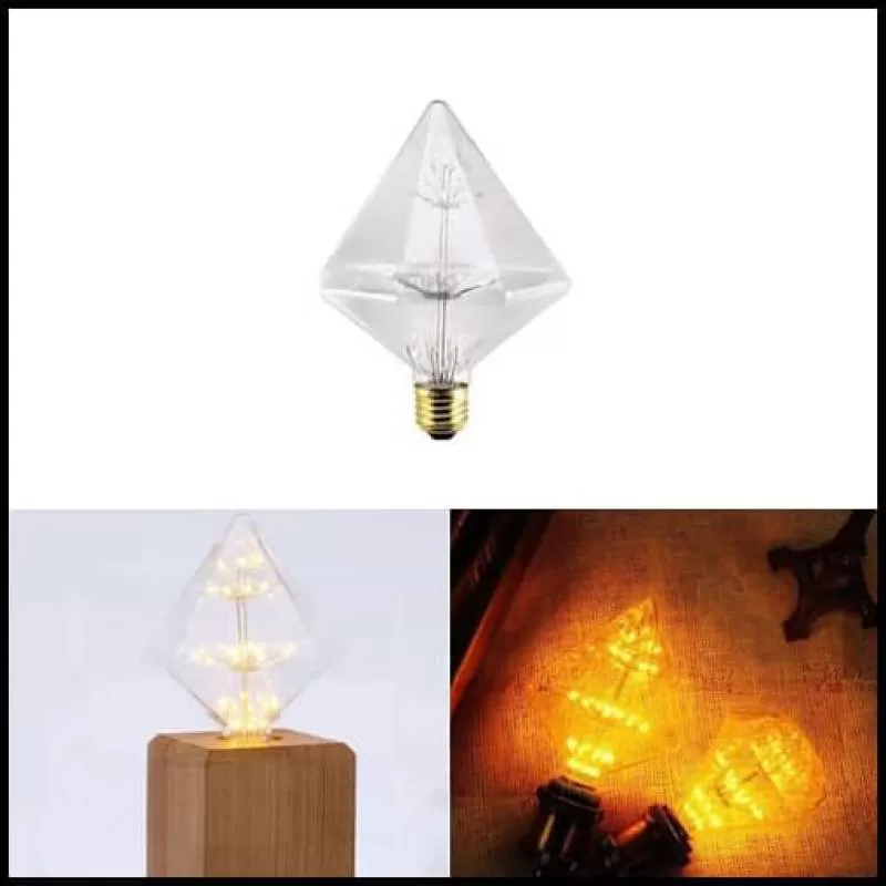 Bóng đèn led bông edison hình kim cương 4 cạnh VA-KC-CT
