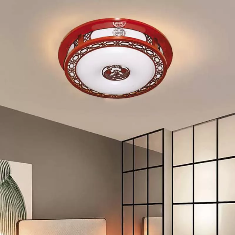 Đèn mâm áp trần gỗ phòng ngủ, phòng khách HP-OTG03