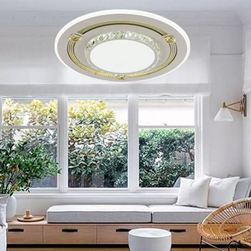 Đèn mâm ốp trần led tròn 3 chế độ ánh sáng cao cấp D600mm EC-ML8632