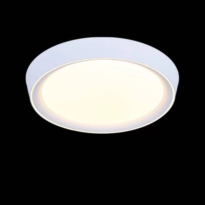 Đèn mâm áp trần led tròn viền trắng 3 chế độ ánh sáng D500mm EC-MSS635 