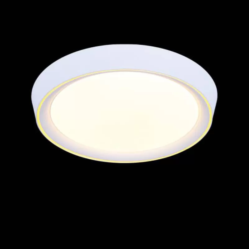 Đèn mâm áp trần led tròn viền vàng 3 chế độ ánh sáng D500mm EC-MSS636 