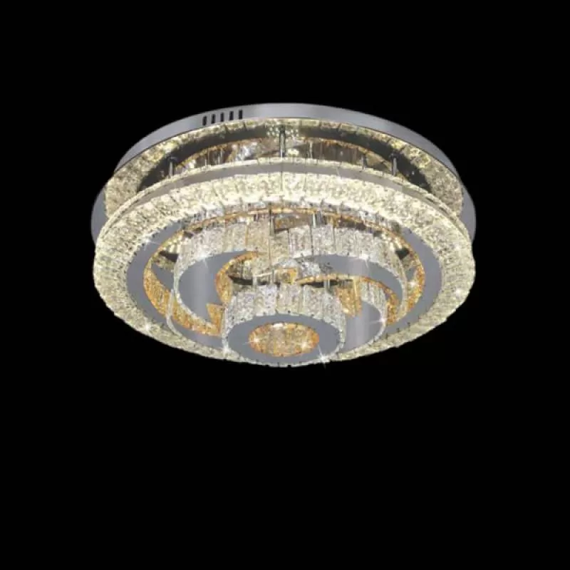 Đèn mâm áp trần led tròn trang trí phòng khách căn hộ D600mm DR-C802 