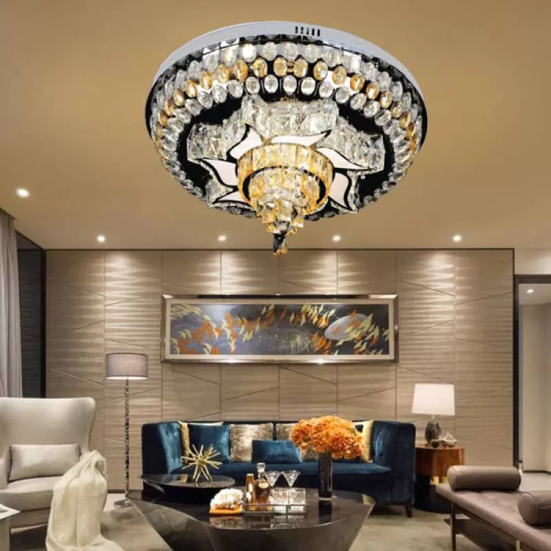 Đèn mâm ốp trần led tròn trang trí 3 chế độ ánh sáng D600mm VA-MT3729