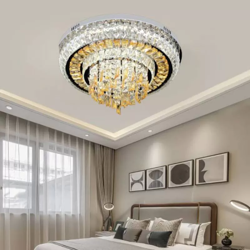Đèn mâm ốp trần led tròn trang trí 3 chế độ ánh sáng D600mm VA-MT3715 