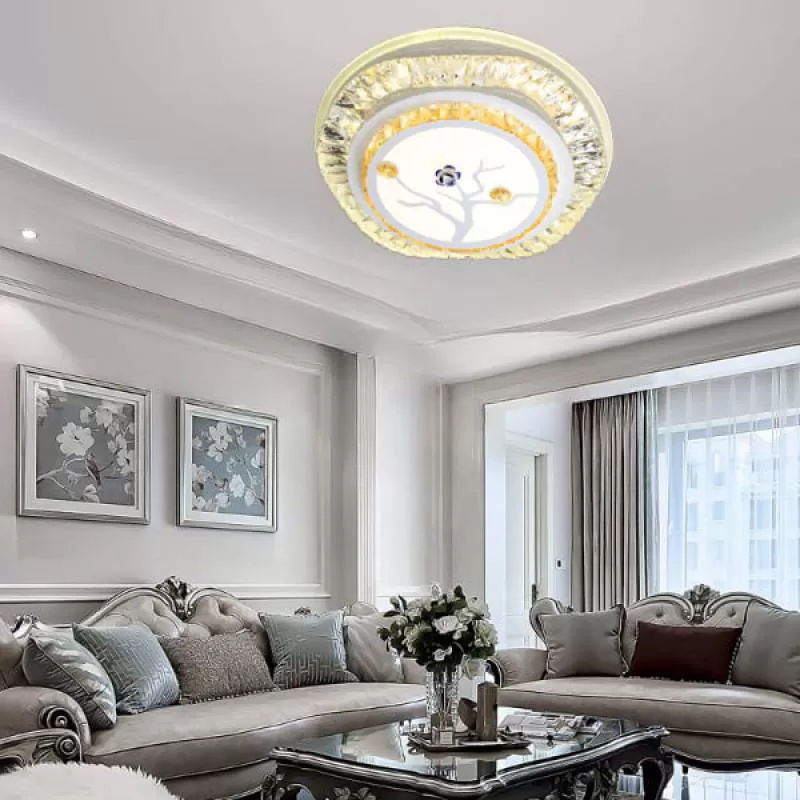 Đèn mâm ốp trần led tròn trang trí 3 chế độ ánh sáng D500mm VA-MT1153