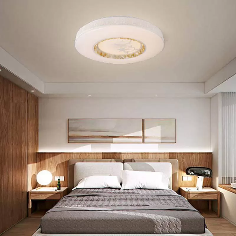 Đèn ốp trần led tròn 3 chế độ ánh sáng gắn phòng ngủ D480mm HP-OT1800E