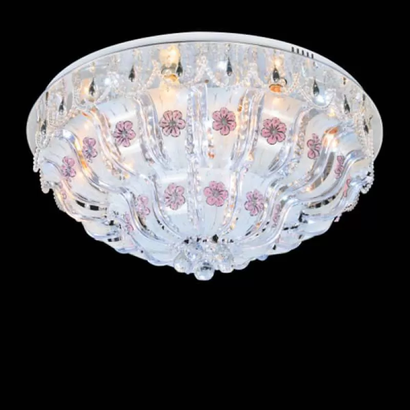 Đèn mâm áp trần led tròn 3 chế độ cho phòng khách lớn D800mm EC-ML8184