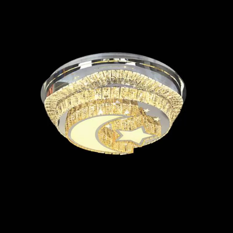 Đèn mâm led tròn ốp trần trang trí phòng khách cao cấp D600mm DR-C049