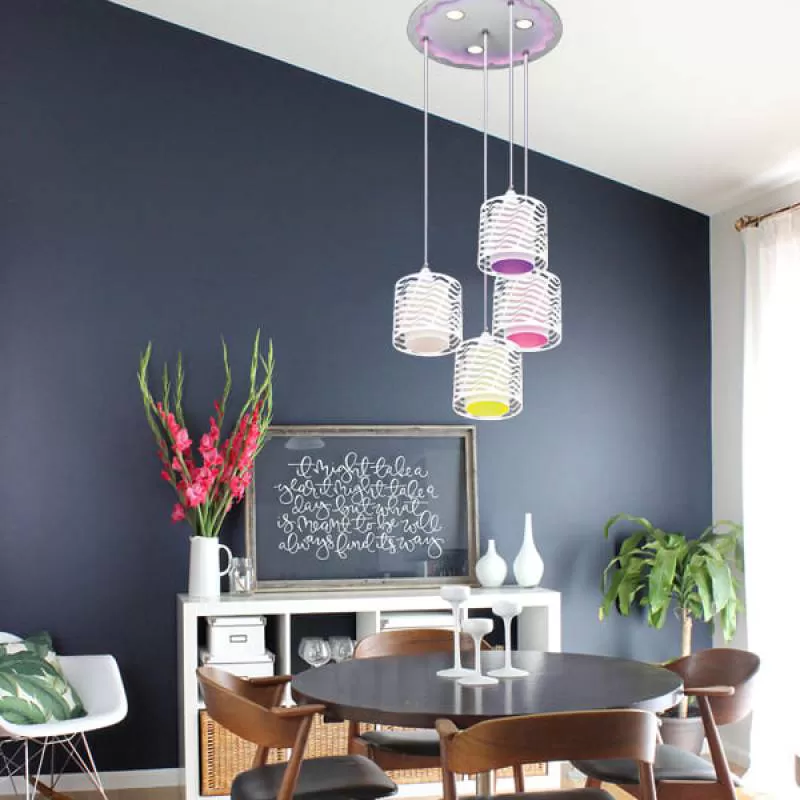 Đèn thả trần 4 bóng trang trí bàn ăn, quán cafe và nhà hàng DR-B113/4