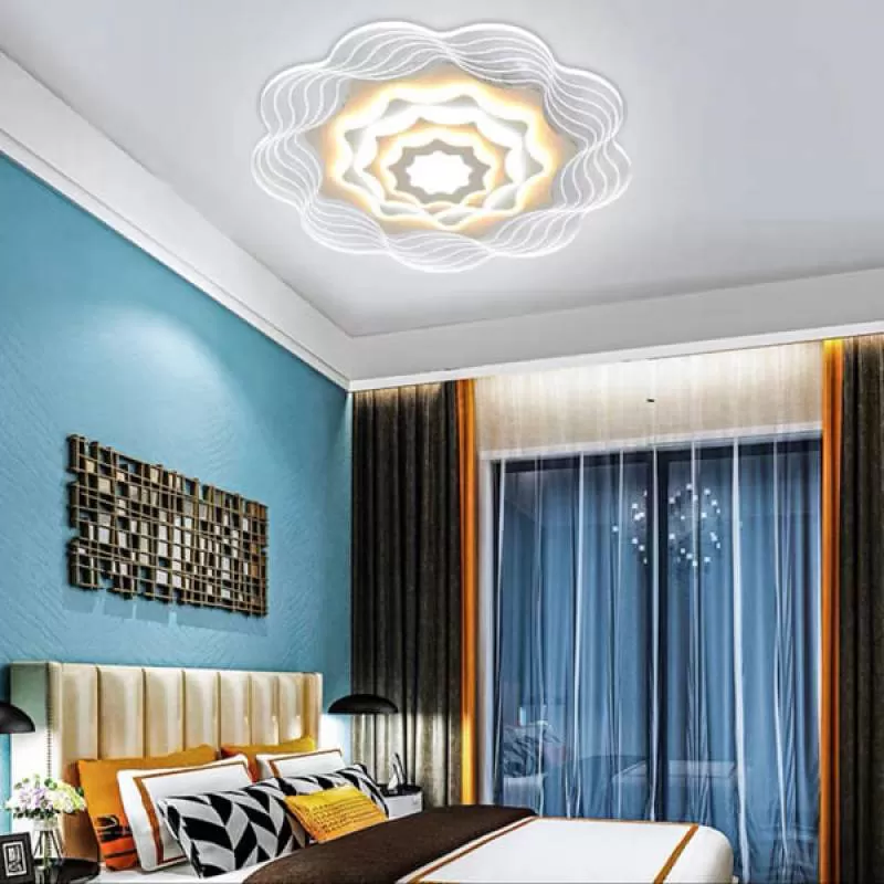 Đèn ốp trần led 3 chế độ ánh sáng trang trí phòng ngủ D500mm SE-MC618