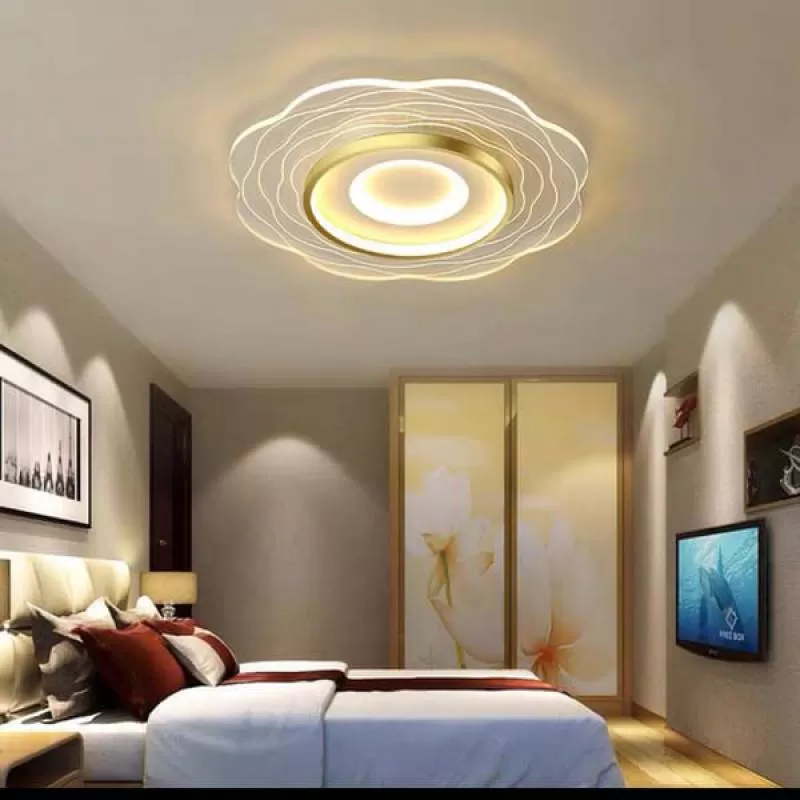 Đèn ốp trần led 3 chế độ ánh sáng trang trí phòng ngủ D500mm SE-MC614