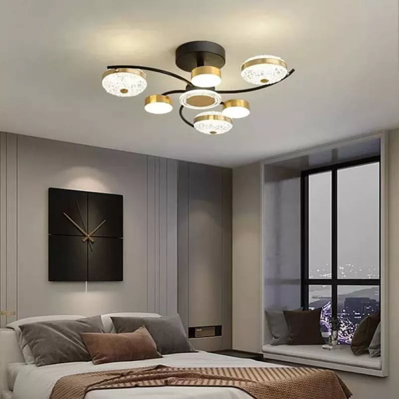 Đèn chùm ốp trần led 3 chế độ màu trang trí hiện đại D760mm SE-CLA744