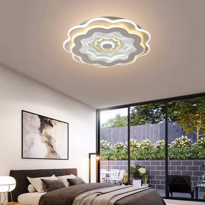 Đèn ốp trần led 3 chế độ ánh sáng trang trí phòng ngủ D500mm HP-ML7216