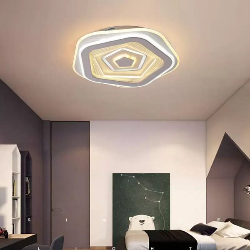 Đèn ốp trần led 3 chế độ ánh sáng trang trí phòng ngủ D500mm HP-ML7217