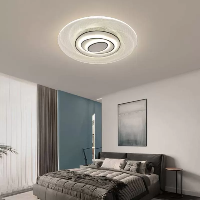 Đèn ốp trần led 3 chế độ ánh sáng trang trí phòng ngủ D480mm HP-ML7218